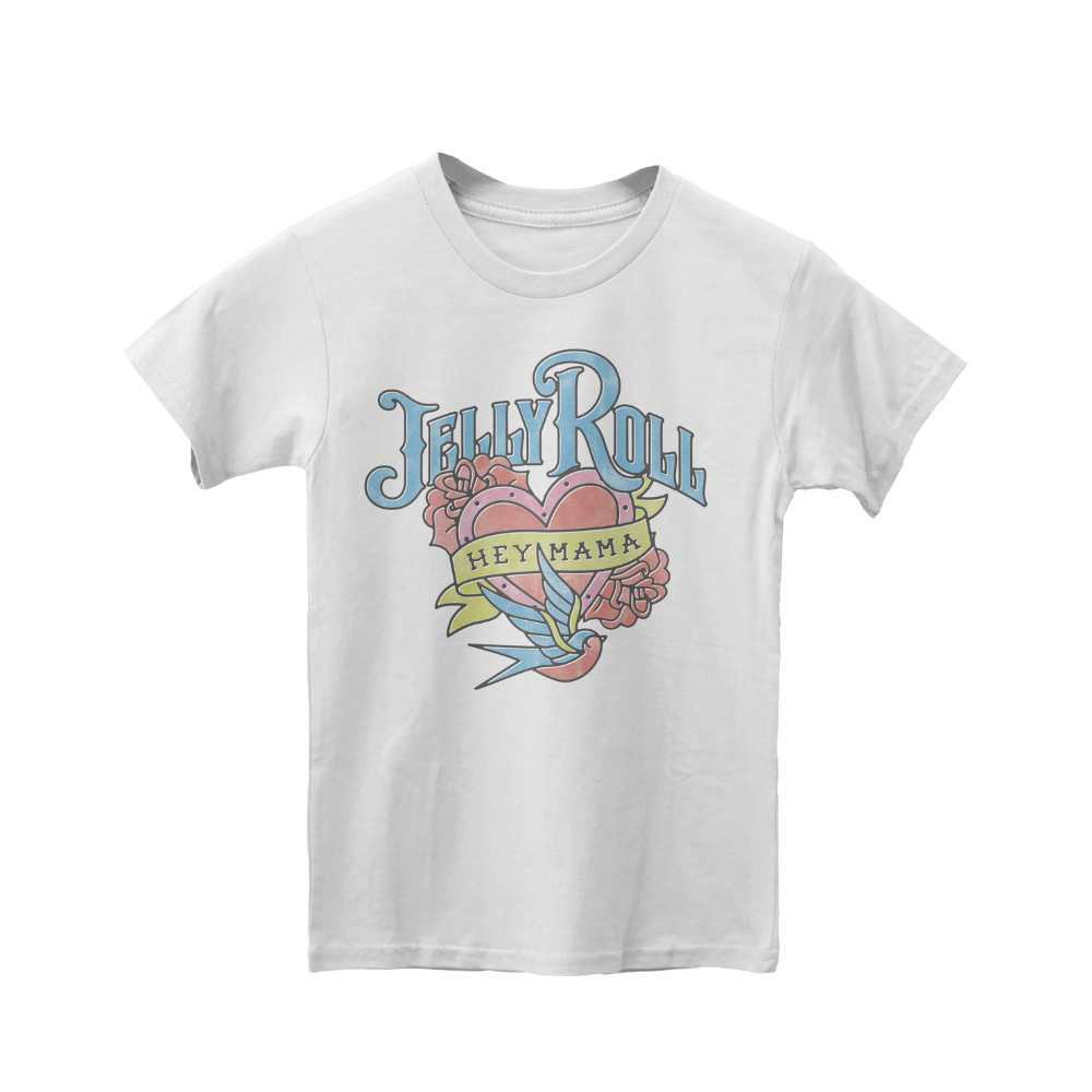 Kids White Hey Mama T-Shirt