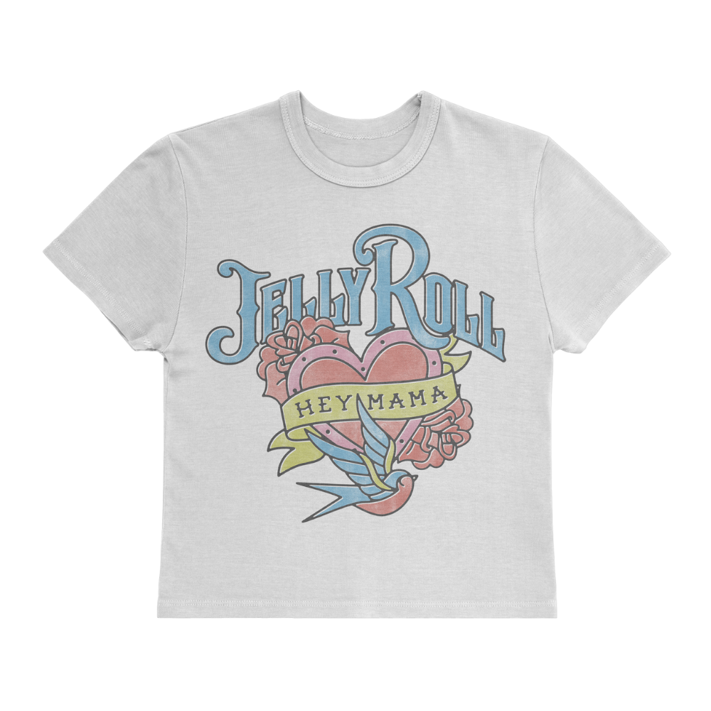 Womens White Hey Mama T-Shirt