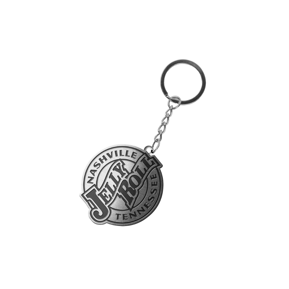 Circle Logo Metal Keychain Accessory