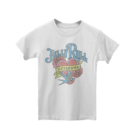 Kids White Hey Mama Tee - Apparel