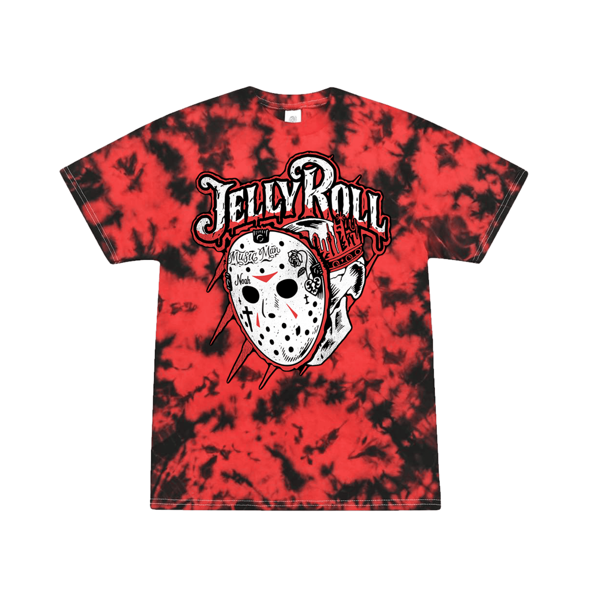 Red and Black Crystal Dye Jason T-Shirt - T-Shirt